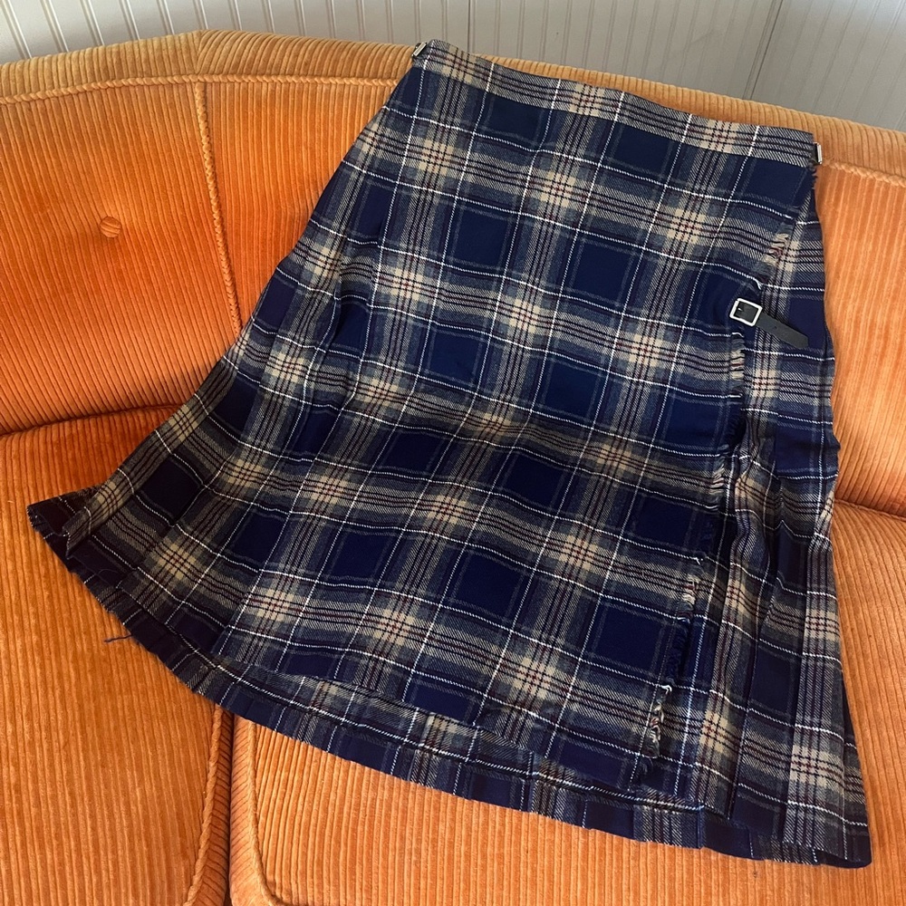Vintage Aston 100% Wool Pleated Skirt